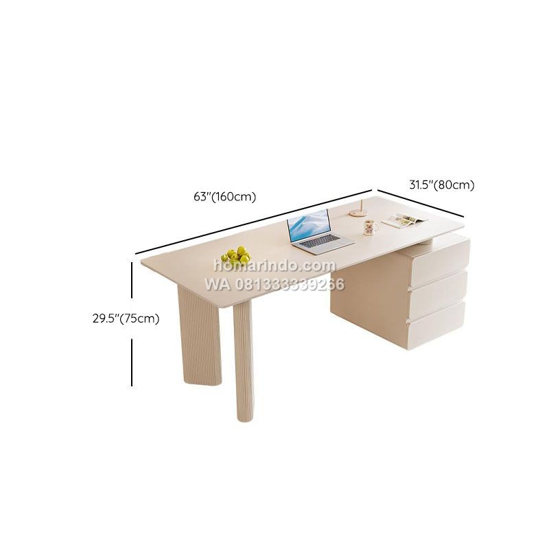 Meja Kerja Minimalis Warna Putih