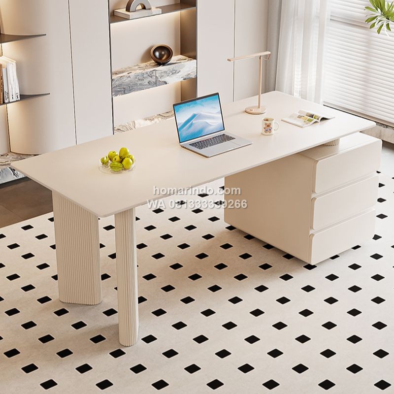 Meja Kerja Minimalis Warna Putih