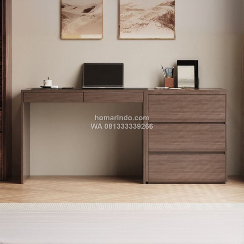 Meja Kerja WFH Minimalis 3 Laci Modern Meja Kerja WFH Minimalis 3 Laci Modern