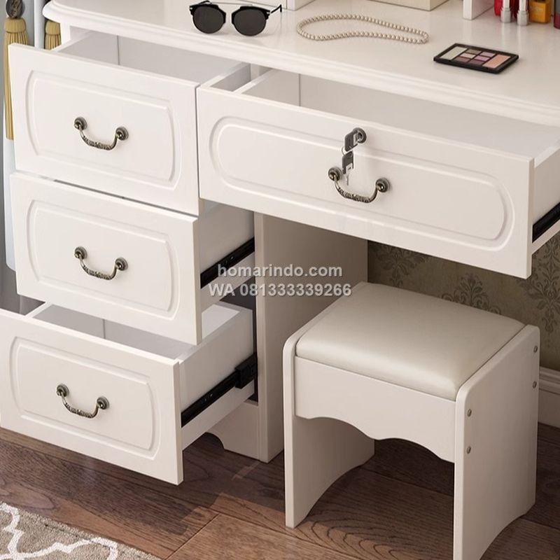 Meja Rias Minimalis Warna Putih Multifungsi