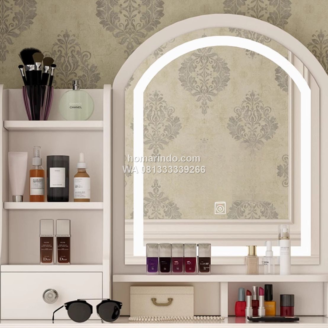 Meja Rias Minimalis Warna Putih Multifungsi