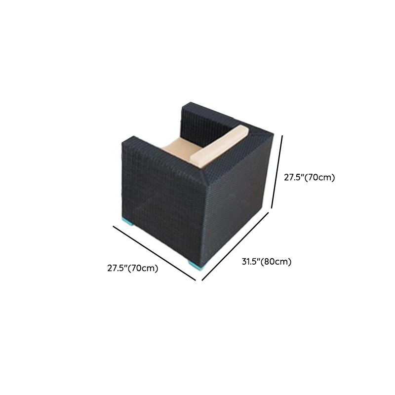 Sofa Rotan Sintetis Minimalis Modern Hitam