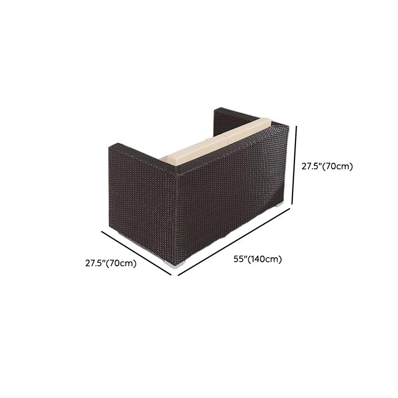 Sofa Rotan Sintetis Minimalis Modern Hitam