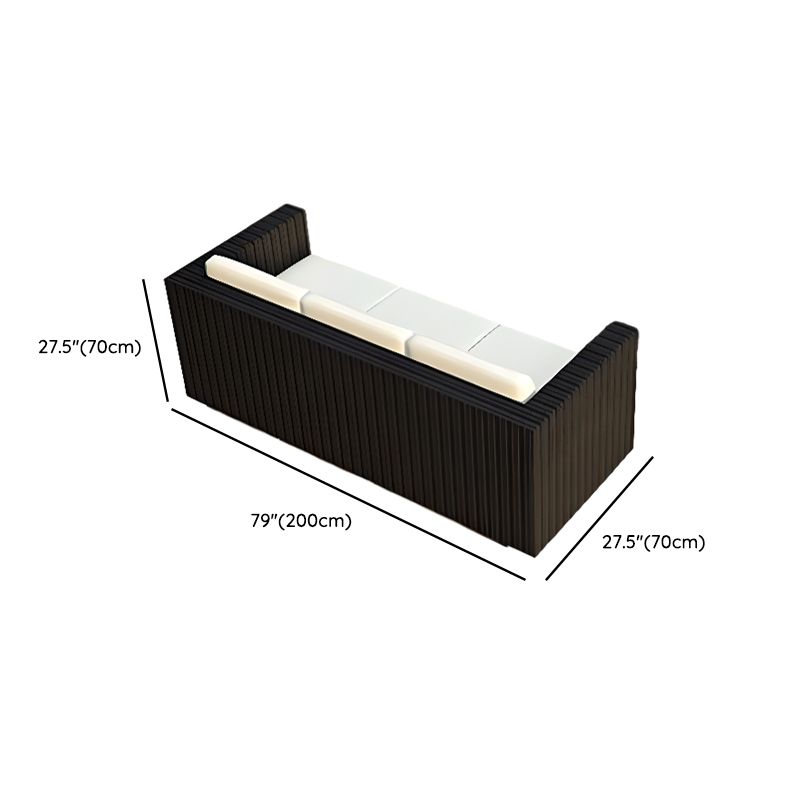 Sofa Rotan Sintetis Minimalis Modern Hitam