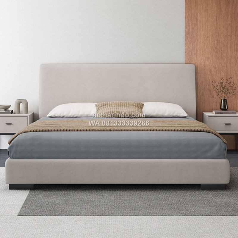 Tempat Tidur Minimalis Full Jok Warna Grey Tempat Tidur Minimalis Full Jok Warna Grey