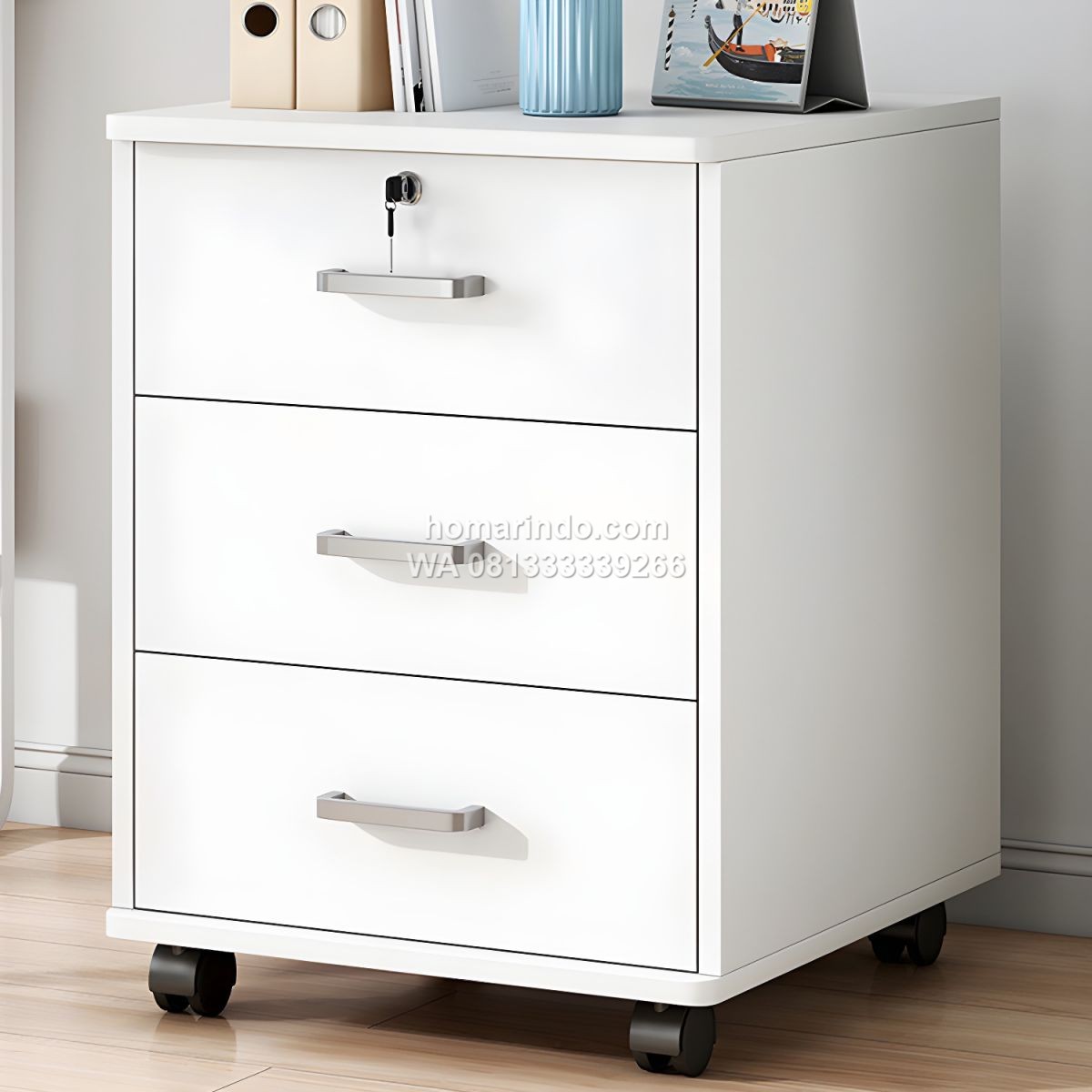 Lemari Arsip Minimalis 3 Laci Warna Putih Lemari Arsip Minimalis 3 Laci Warna Putih