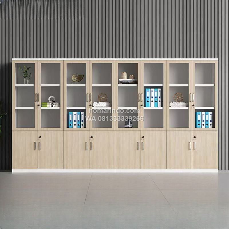 Lemari Arsip Minimalis Modern Pintu Kaca