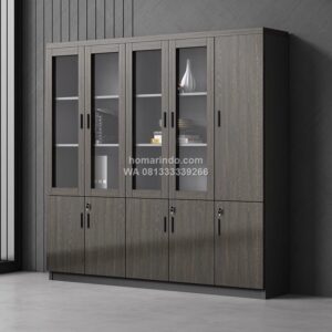 Lemari Kantor Filling Cabinet Pintu Kaca Minimalis