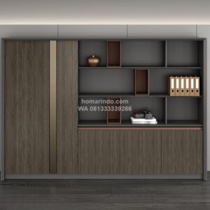 Lemari Penyimpanan Kantor Dengan Rak Minimalis