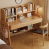 Meja Belajar Anak Kayu Jati Sederhana 2 Laci