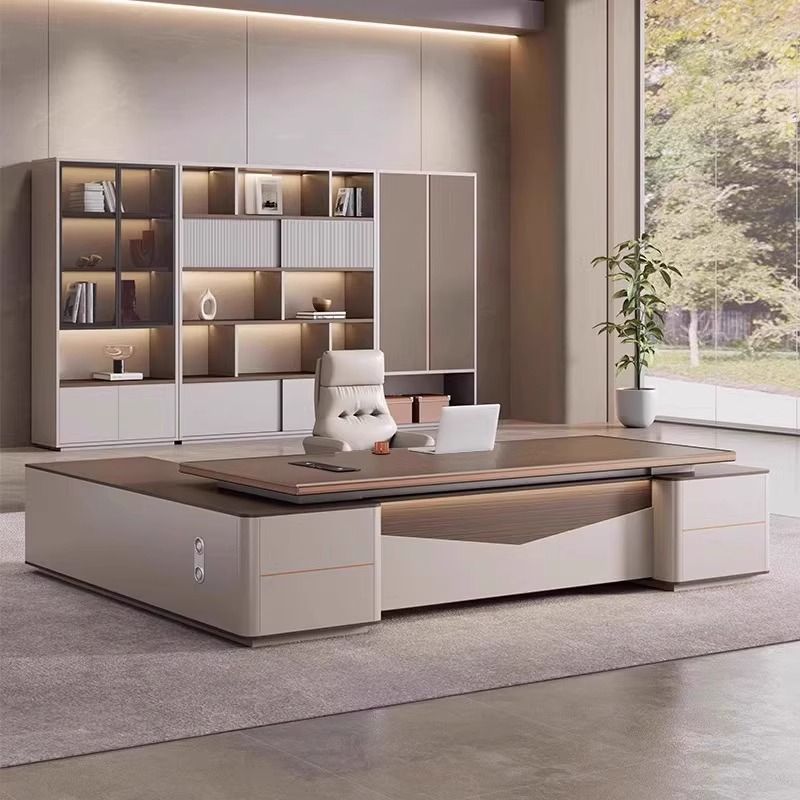 Meja Direksi Kontemporer Mewah L Shape Berkualitas Meja Direksi Kontemporer Mewah L Shape Berkualitas