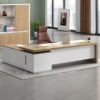 Meja Direktur Mewah Elegan L Shape Minimalis