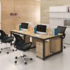 Meja Kantor Partisi Untuk Staff 4 Orang Desain Minimalis