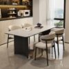 Meja Makan Scandinavian 4 Kursi Elegan