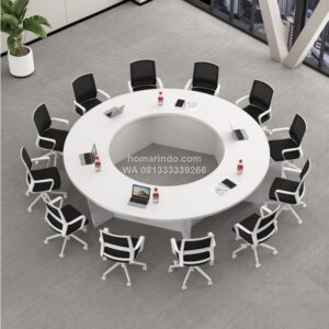 Meja Meeting Bundar Besar Untuk 12 Orang Desain Minimalis
