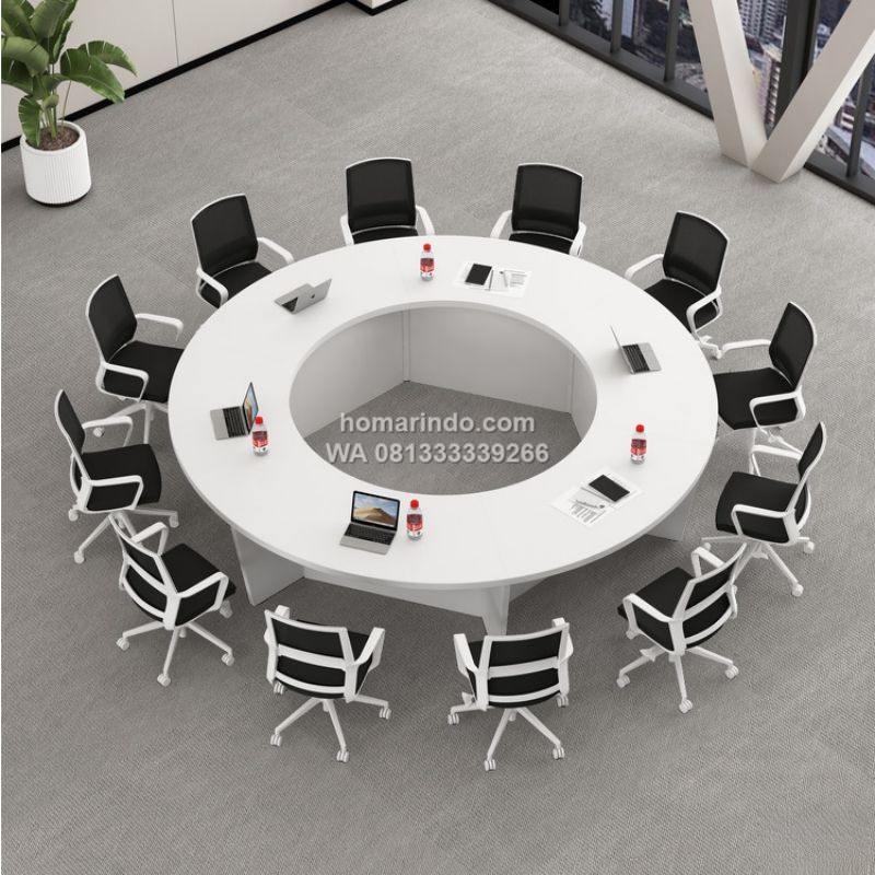 Meja Meeting Bundar Besar Untuk 12 Orang Desain Minimalis