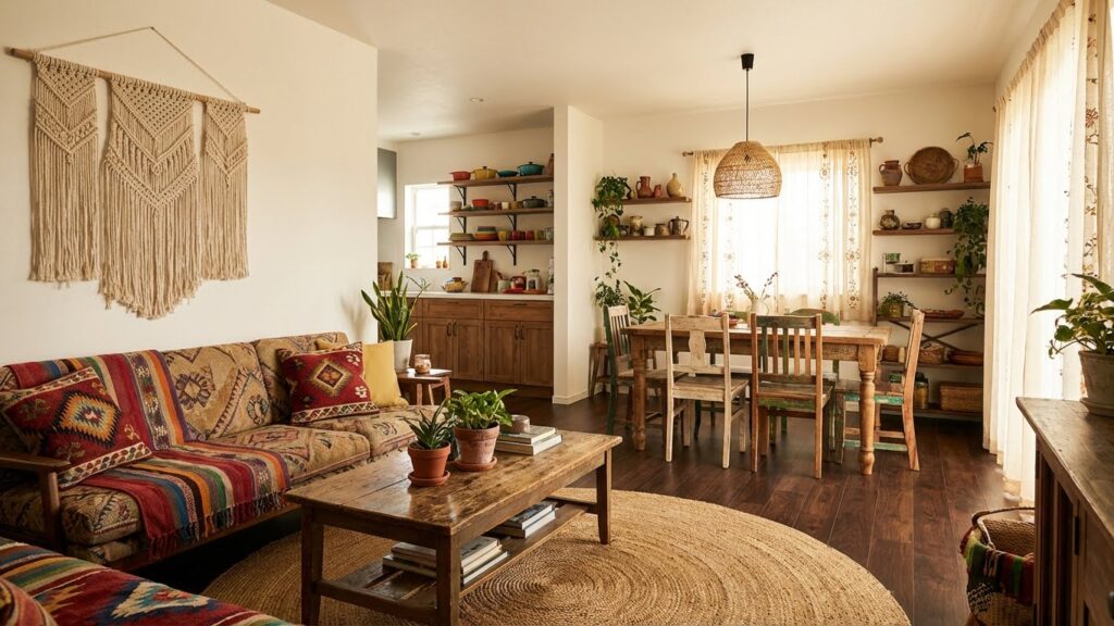 Desain Interior Bohemian Rumah Tipe 36