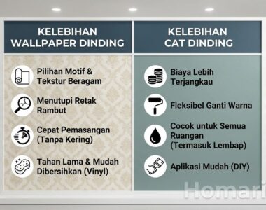 Kelebihan Wallpaper Dinding dan Cat