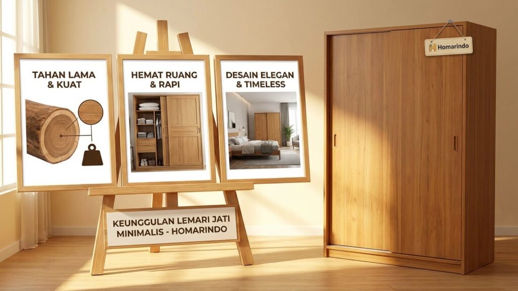 Keunggulan Desain Lemari Pakaian Kayu Jati Minimalis