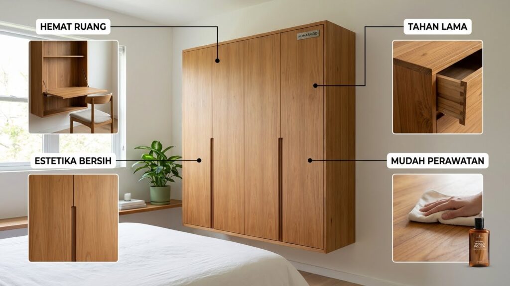 Keunggulan Desain Lemari Pakaian Kayu Jati Minimalis