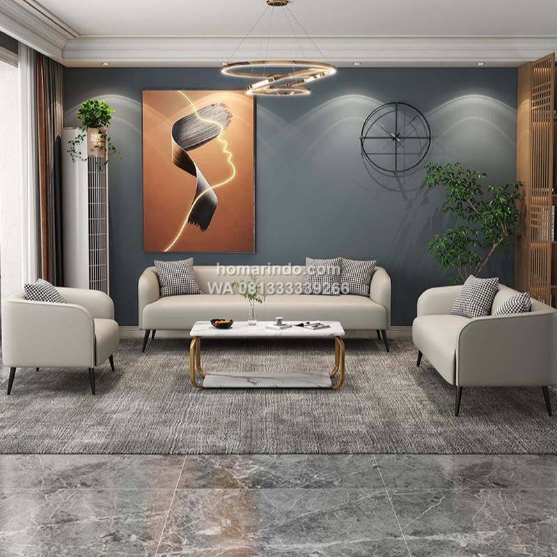 Kursi Tamu Sofa Minimalis Modern Jok Kulit Sintetis Kursi Tamu Sofa Minimalis Modern Jok Kulit Sintetis