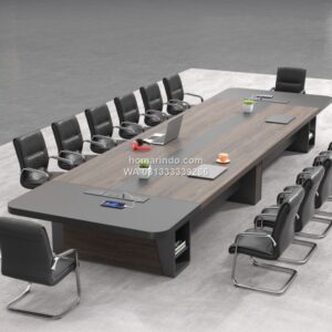 Meja Meeting Minimalis Multifungsi dengan Penyimpanan Tersembunyi