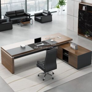 Meja Pimpinan Elegan Desain Premium HPL Taco