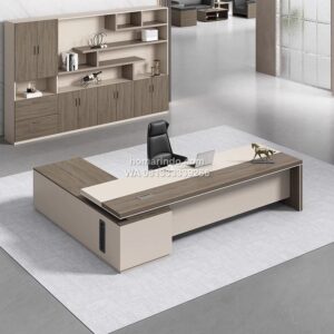 Meja Pimpinan Futuristik Minimalis L Shape