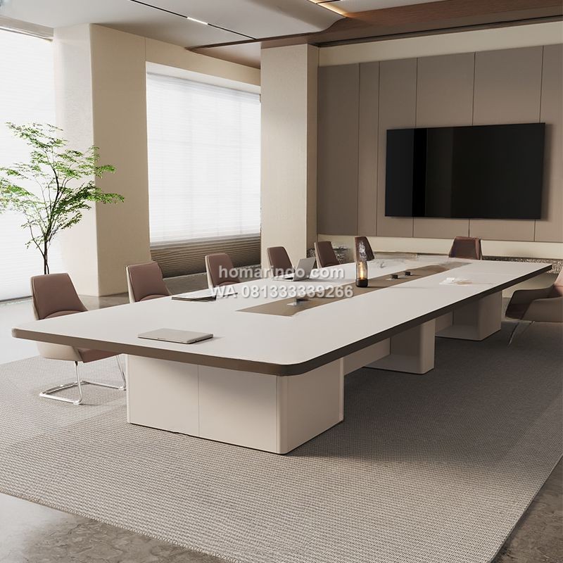 Meja Rapat Minimalis Panjang Kapasitas 12 sampai 14 Orang Meja Rapat Minimalis Panjang Kapasitas 12 sampai 14 Orang