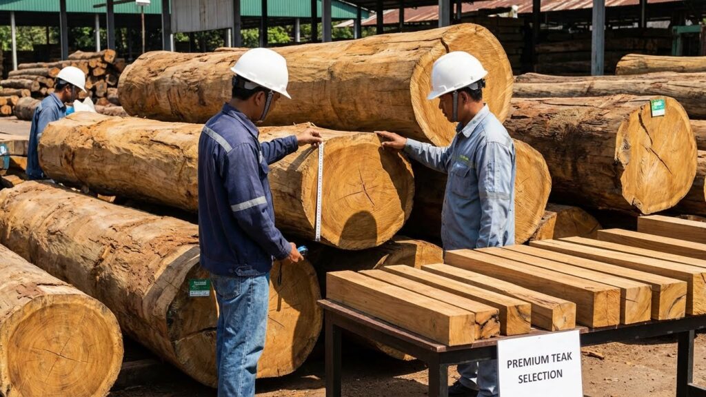 Pemilihan Bahan Baku Kayu Jati Berkualitas