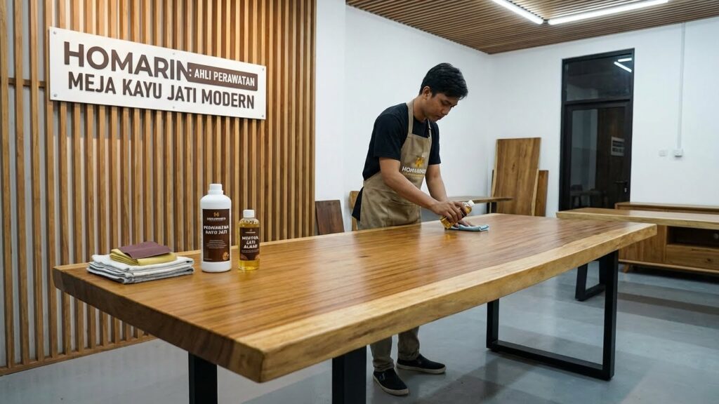 Perawatan Meja Kerja Kayu Jati Modern