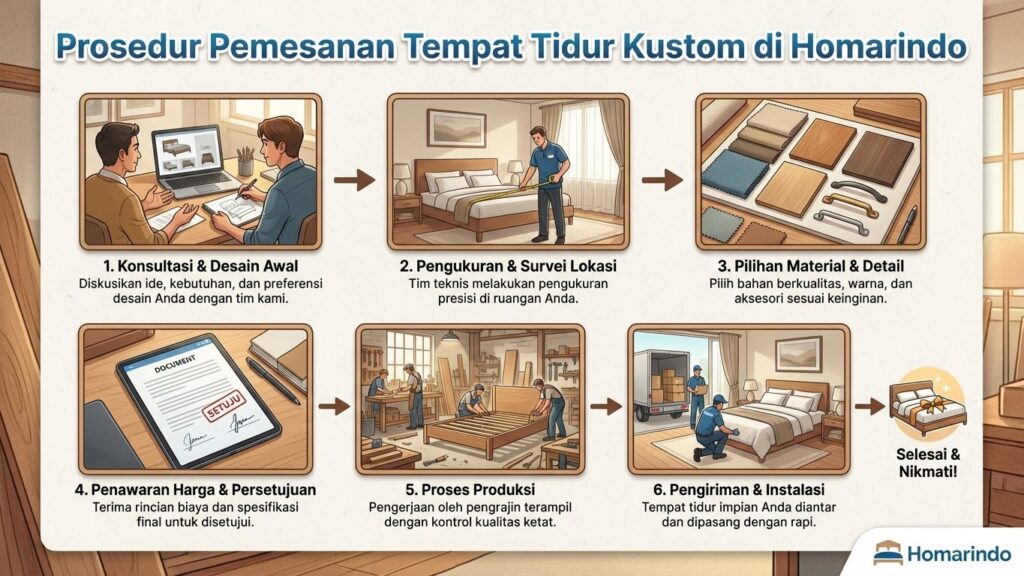 Prosedur Pemesanan Tempat Tidur Custom di Homarindo