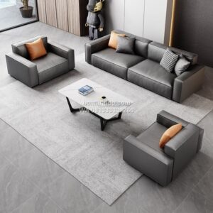 Sofa Kantor Kulit Sintetis Untuk Ruang Tamu