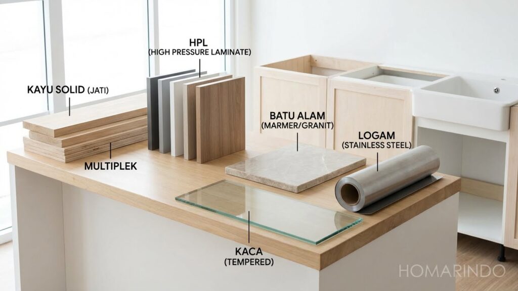 Bahan pembuatan Kitchen Set Minimalis