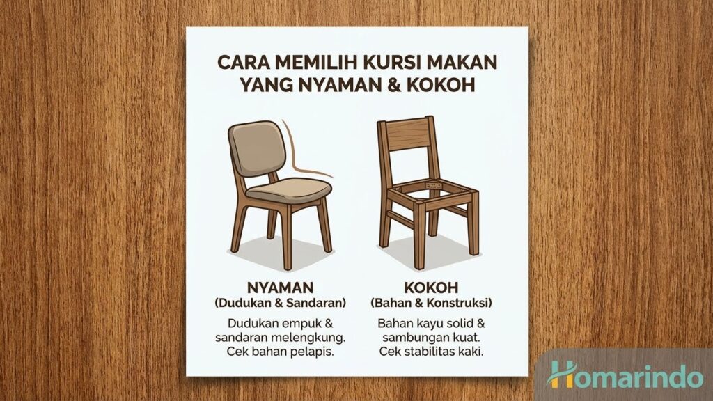 Cara Memilih Kursi Makan yang Nyaman dan Kokoh