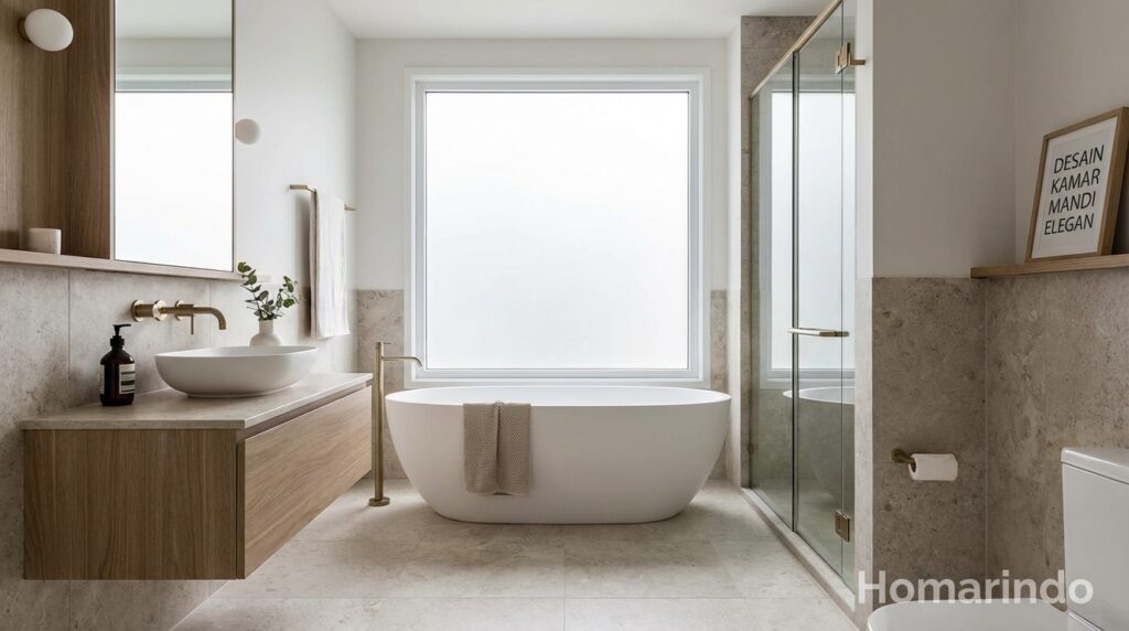 Desain Kamar Mandi yang Elegan di Apartemen Minimalis