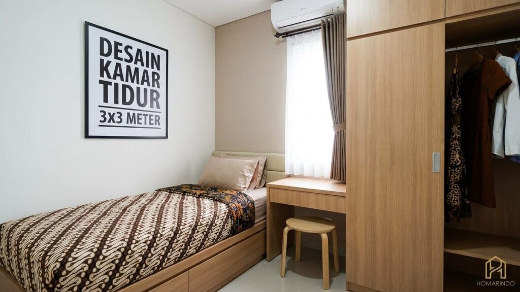 Desain Kamar Tidur Ukuran 3x3 Meter