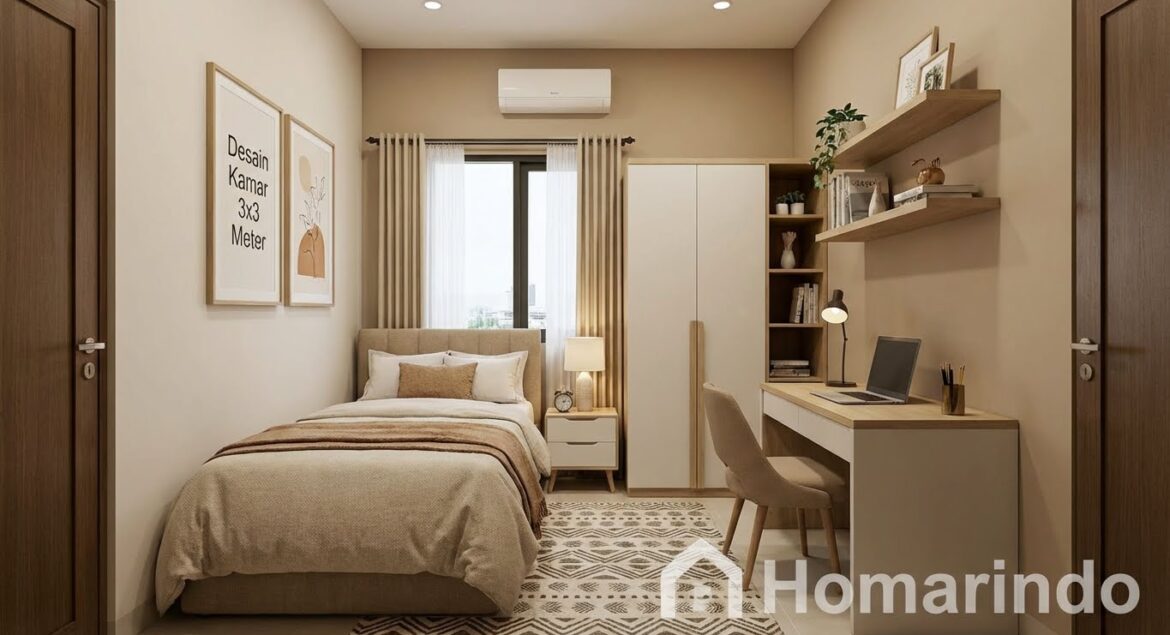 Desain Kamar Tidur Ukuran 3x3 Meter