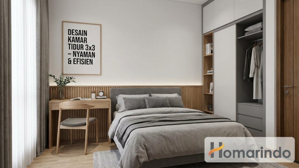 Desain Kamar Tidur Ukuran 3x3 Meter
