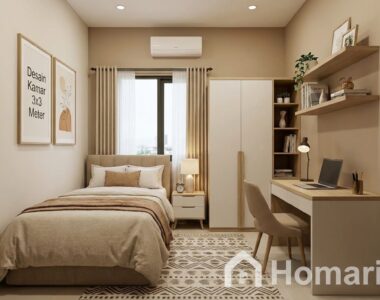 Desain Kamar Tidur Ukuran 3x3 Meter