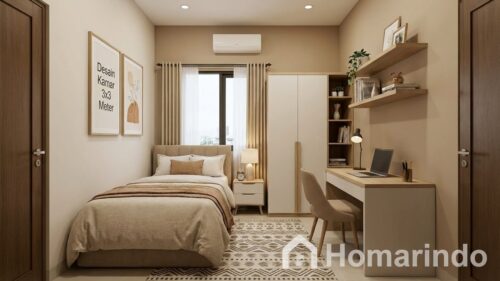 Desain Kamar Tidur Ukuran 3x3 Meter