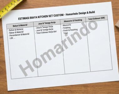 Estimasi Biaya Kitchen Set Custom