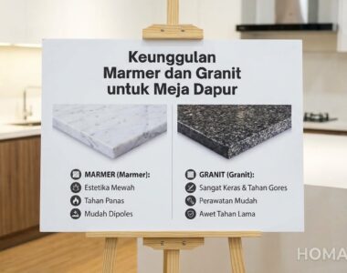 Keunggulan Marmer dan Granit untuk Meja Dapur