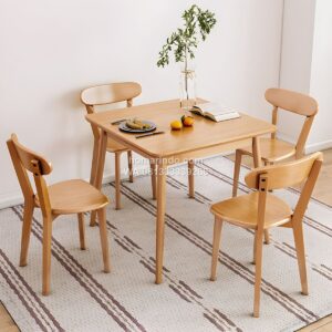 Meja Kursi Cafe Murah Kayu Jati Dengan 4 Kursi