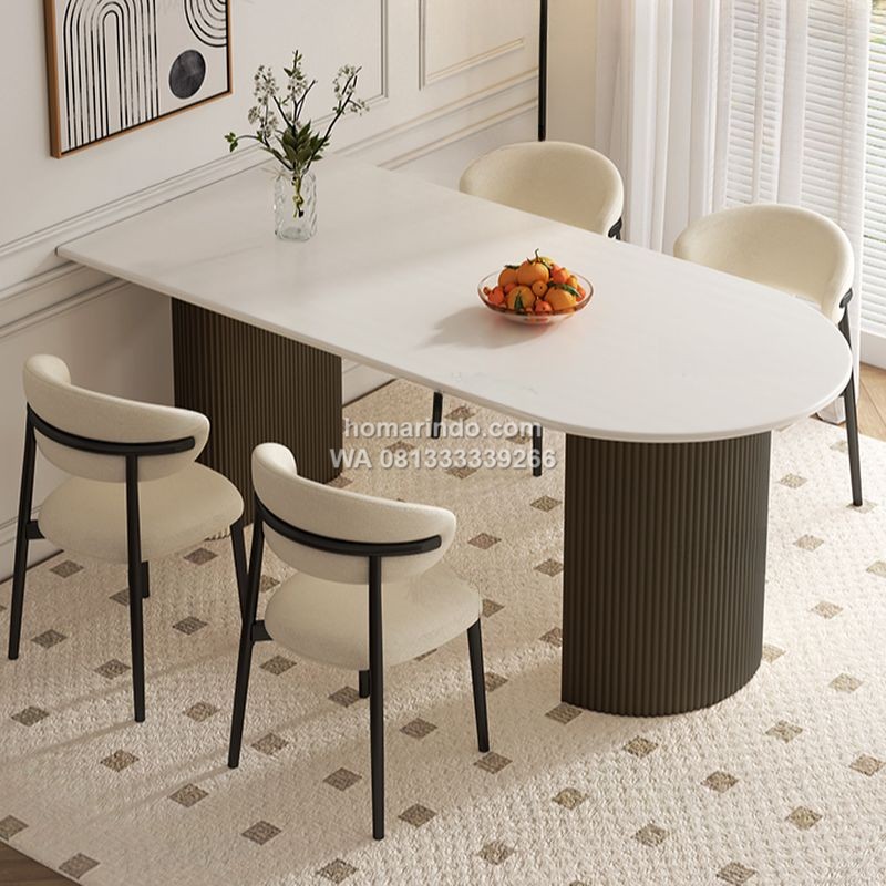 Meja Makan Minimalis 4 Kursi Desain Modern Kontemporer