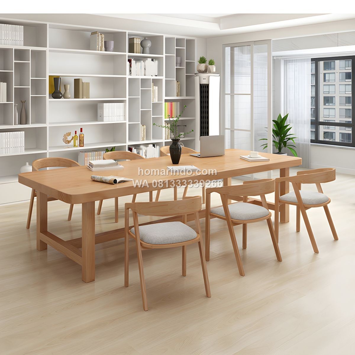 Meja Makan Minimalis Kayu Jati 6 Kursi Natural Meja Makan Minimalis Kayu Jati 6 Kursi Natural