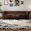 Sofa Chesterfield Klasik Elegan 3 Dudukan Untuk Ruang Tamu