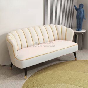 Sofa Kulit Sintetis 2 Seater Desain Modern Berkualitas
