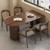 Meja Makan Minimalis Kayu Jati Klasik 4 Kursi