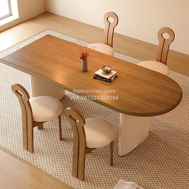 Meja Makan Modern Minimalis Kayu Solid 4 Kursi Unik Meja Makan Modern Minimalis Kayu Solid 4 Kursi Unik